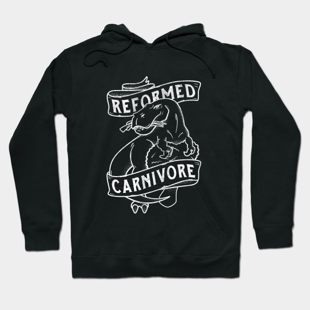 Reformed Carnivore | Vegan Tattoo Style Hoodie by LeavesNotLives